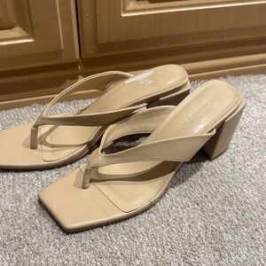 Princess Polly Nude Block Heel Sandals